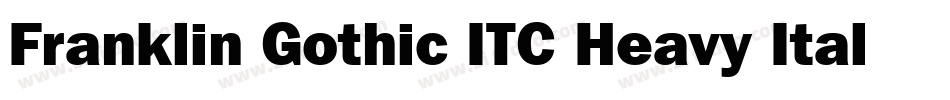 Franklin Gothic ITC Heavy Italic BT字体转换